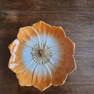 ⭐️SOLD⭐️Orange Floral Ceramic Dish